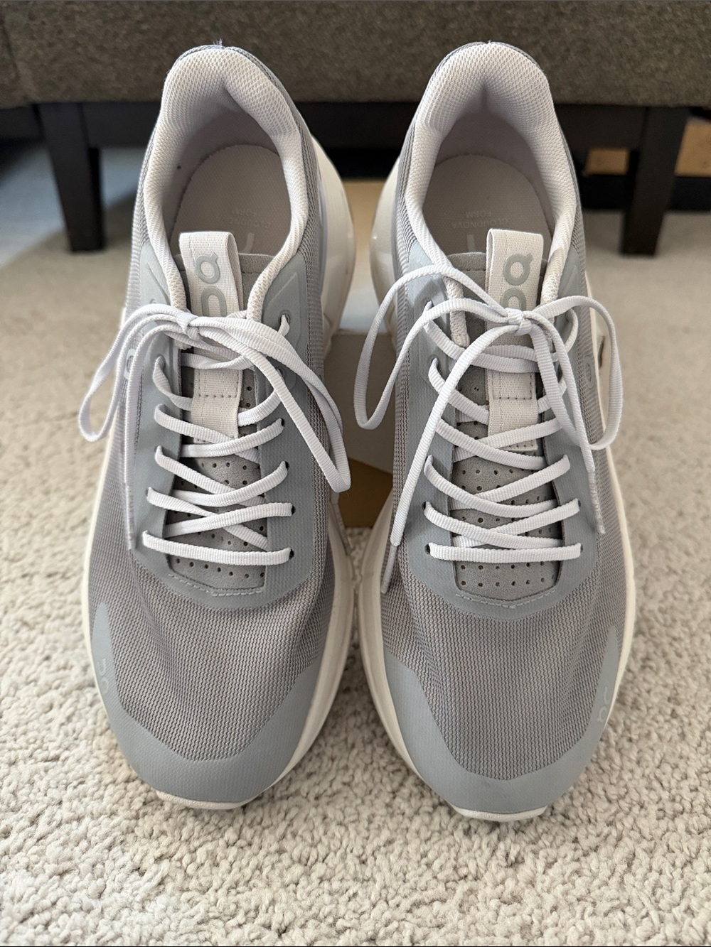 On Running Women's Cloudnova Sneakers in Gray and White
